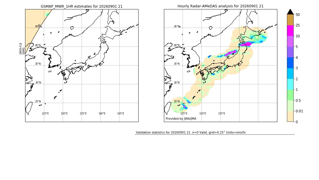 GSMaP MWR validation image. 2026/09/01 21
