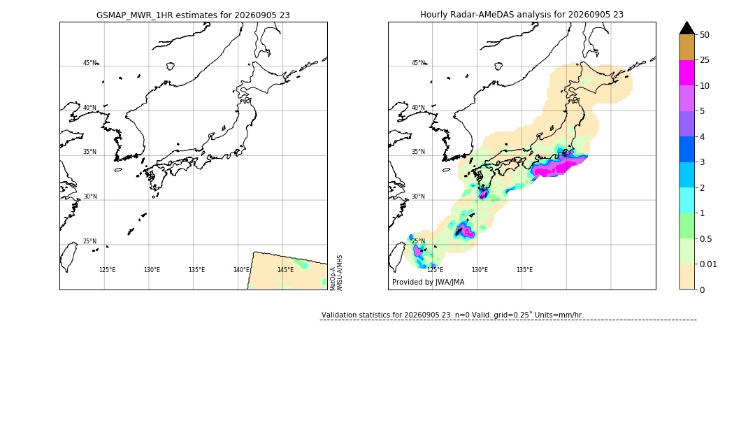 GSMaP MWR validation image. 2026/09/05 23