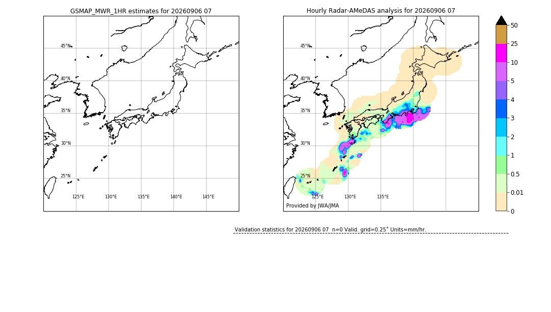 GSMaP MWR validation image. 2026/09/06 07