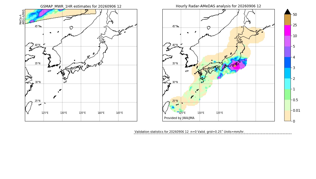 GSMaP MWR validation image. 2026/09/06 12