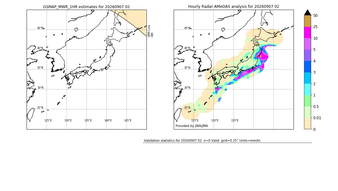 GSMaP MWR validation image. 2026/09/07 02