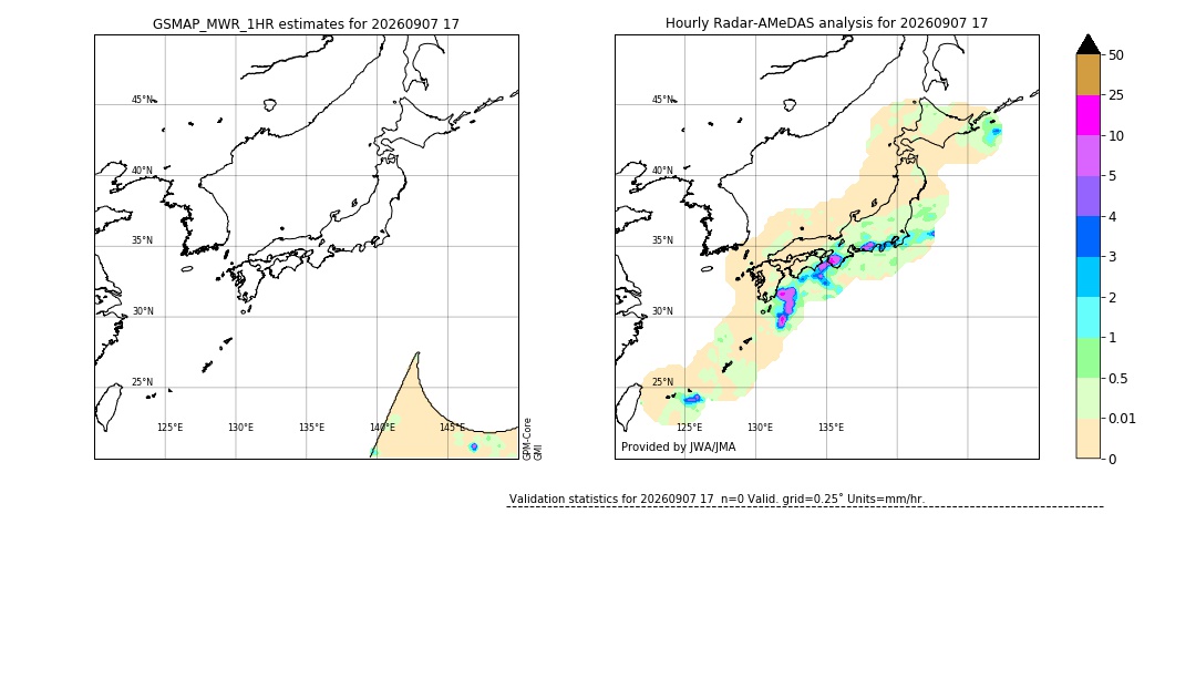 GSMaP MWR validation image. 2026/09/07 17