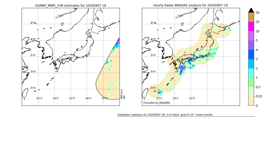GSMaP MWR validation image. 2026/09/07 18