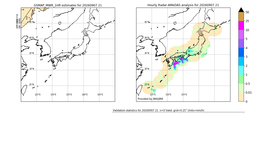 GSMaP MWR validation image. 2026/09/07 21