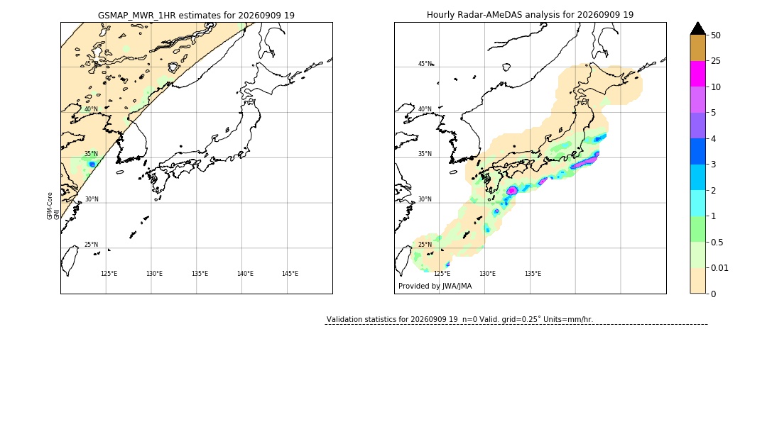 GSMaP MWR validation image. 2026/09/09 19