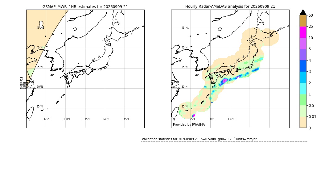 GSMaP MWR validation image. 2026/09/09 21