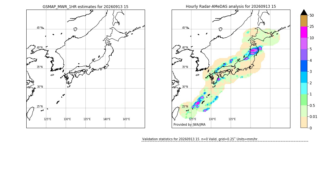 GSMaP MWR validation image. 2026/09/13 15