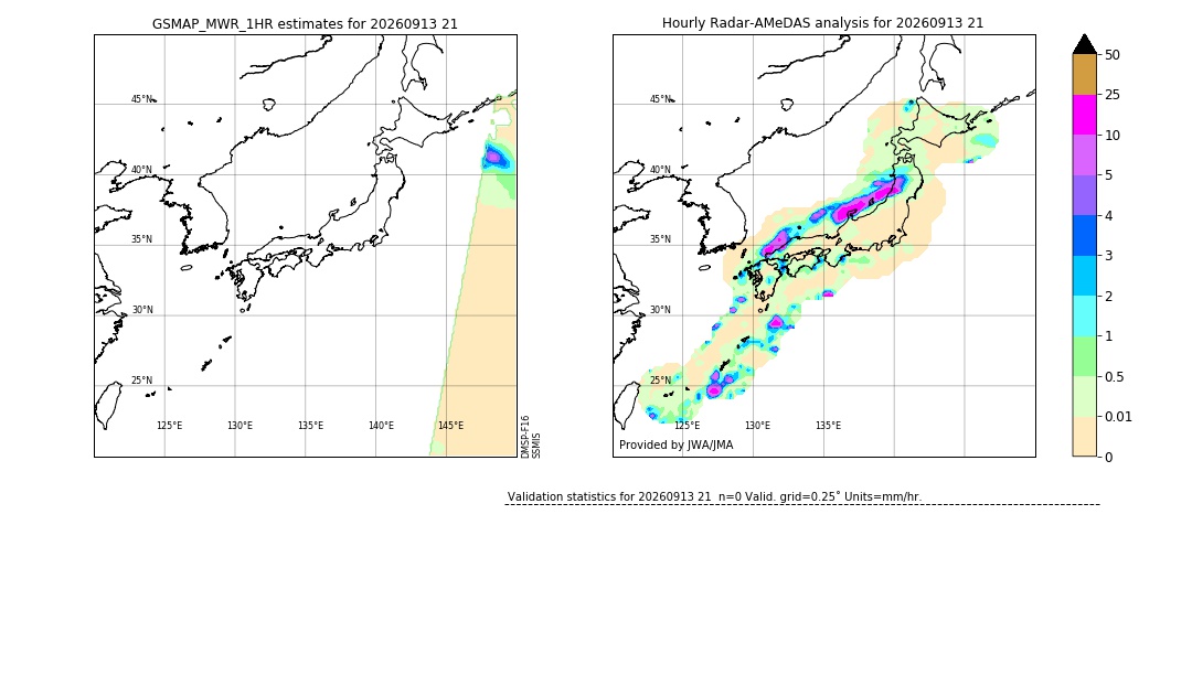 GSMaP MWR validation image. 2026/09/13 21