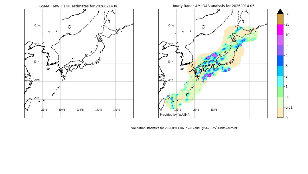 GSMaP MWR validation image. 2026/09/14 06