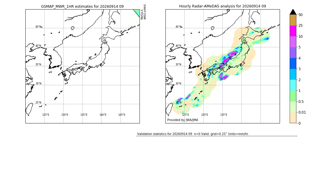GSMaP MWR validation image. 2026/09/14 09