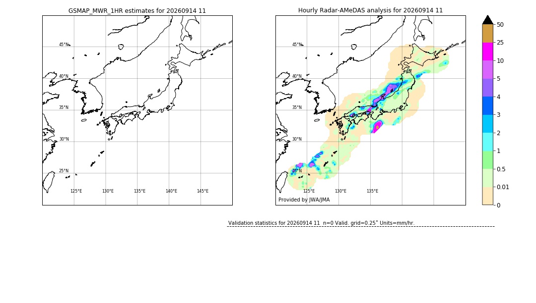 GSMaP MWR validation image. 2026/09/14 11