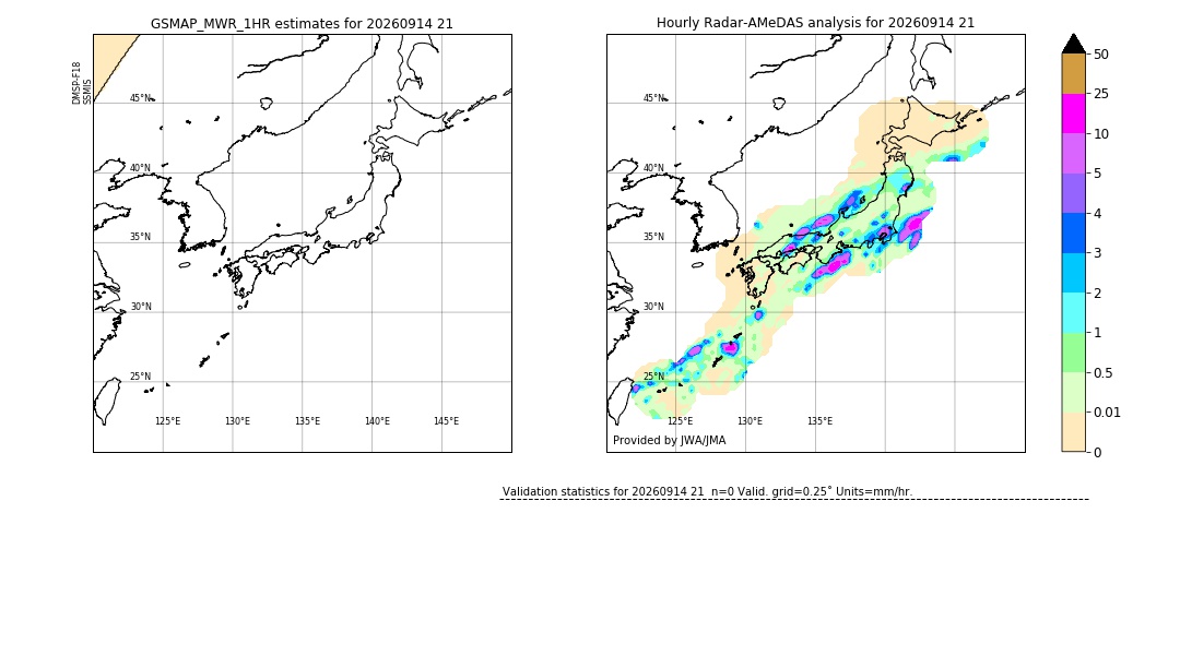 GSMaP MWR validation image. 2026/09/14 21