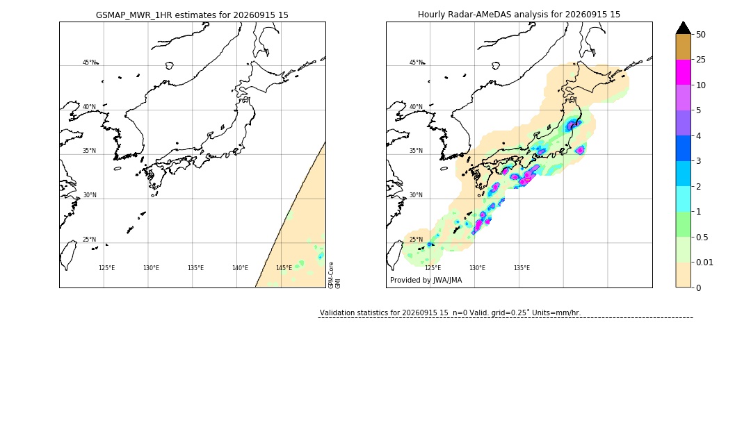GSMaP MWR validation image. 2026/09/15 15