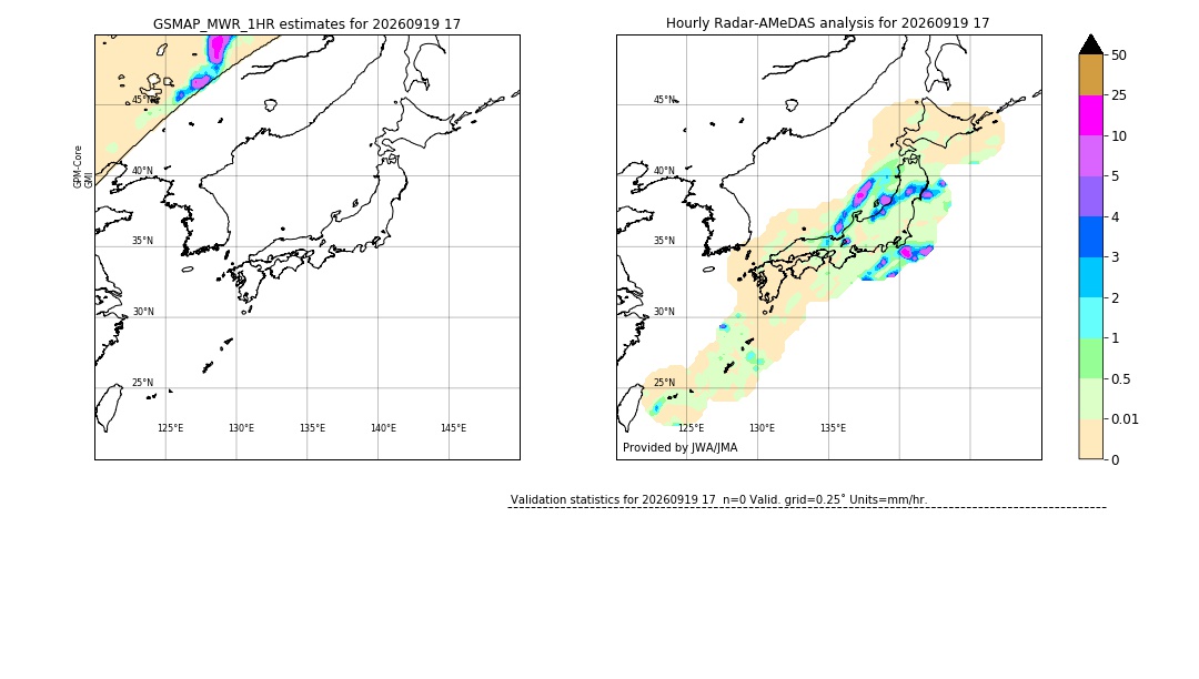 GSMaP MWR validation image. 2026/09/19 17