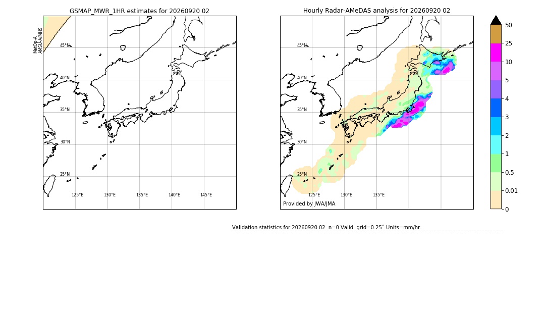 GSMaP MWR validation image. 2026/09/20 02