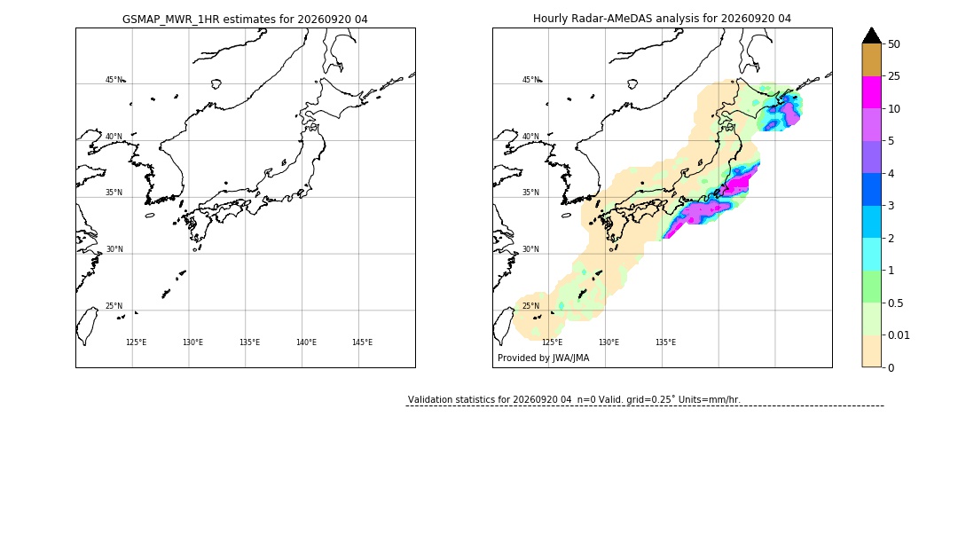 GSMaP MWR validation image. 2026/09/20 04