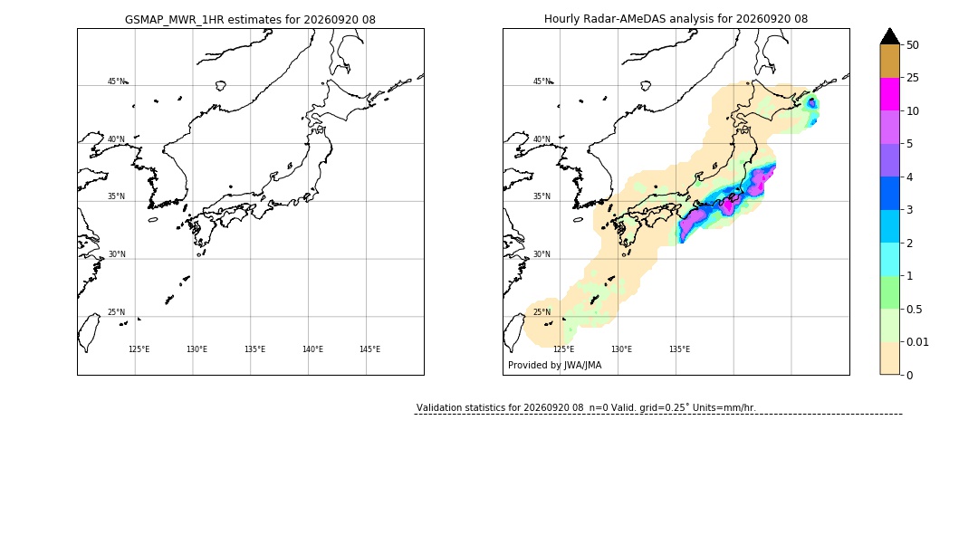 GSMaP MWR validation image. 2026/09/20 08