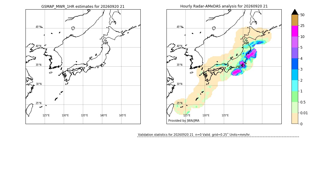 GSMaP MWR validation image. 2026/09/20 21