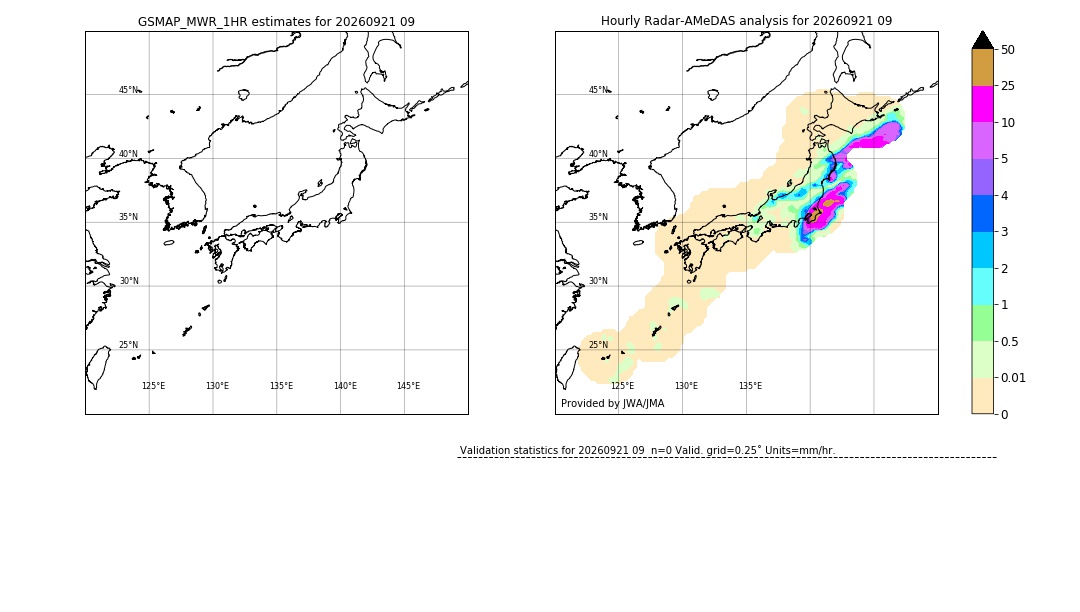 GSMaP MWR validation image. 2026/09/21 09