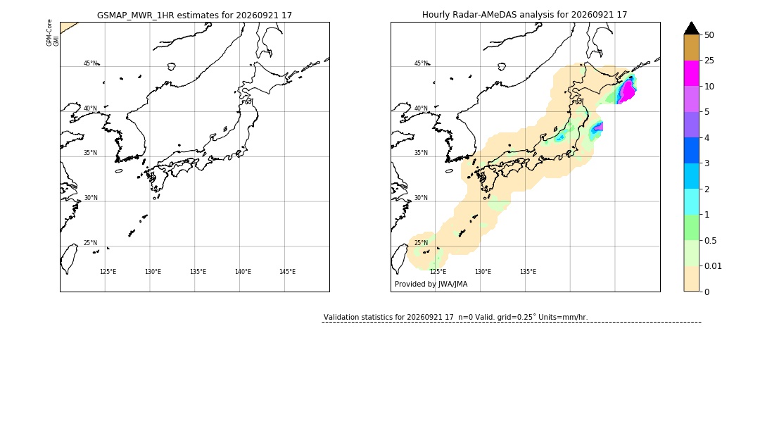 GSMaP MWR validation image. 2026/09/21 17