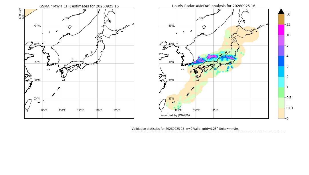 GSMaP MWR validation image. 2026/09/25 16