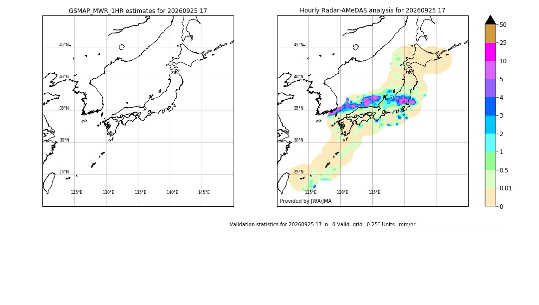 GSMaP MWR validation image. 2026/09/25 17