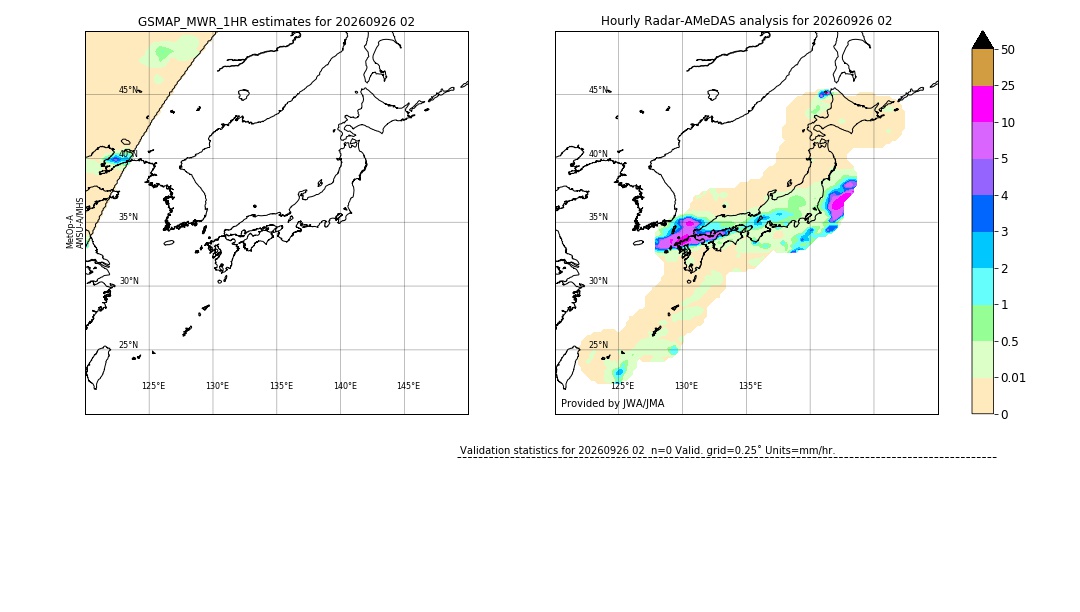 GSMaP MWR validation image. 2026/09/26 02