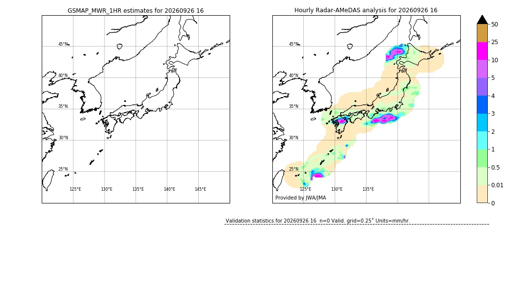 GSMaP MWR validation image. 2026/09/26 16