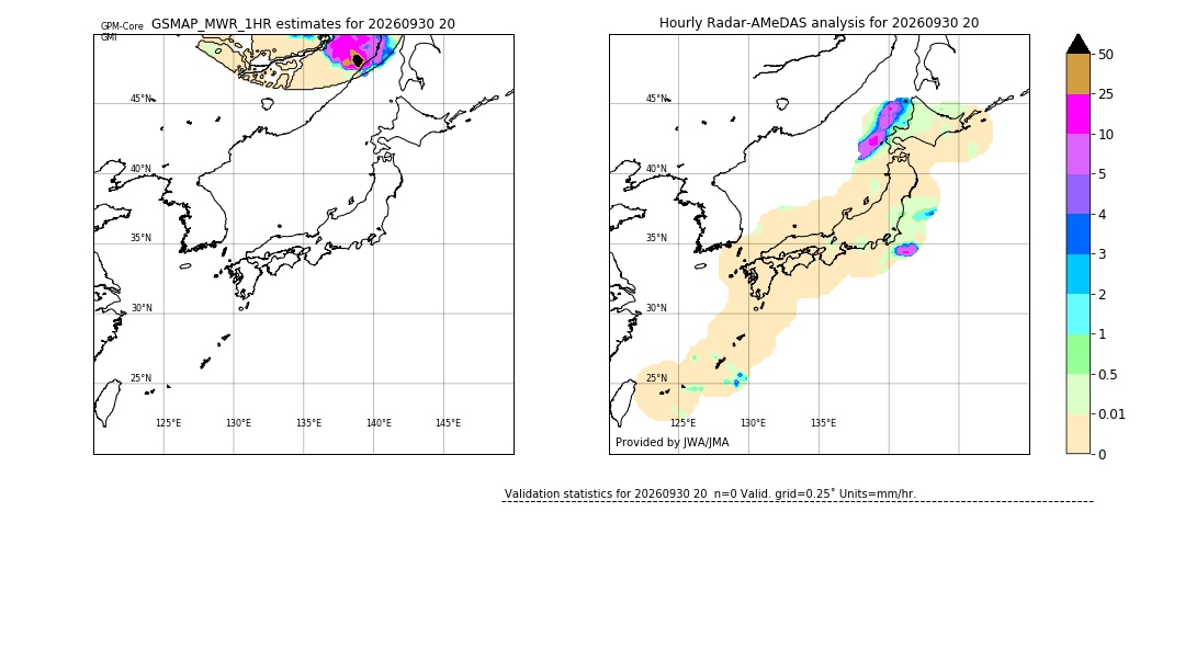 GSMaP MWR validation image. 2026/09/30 20