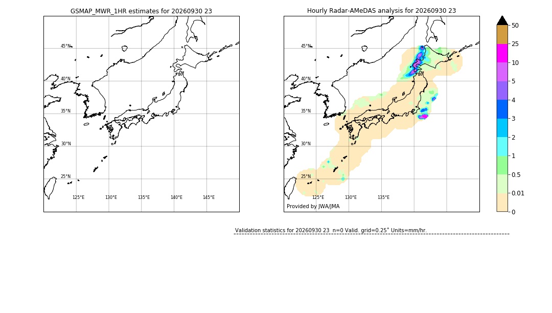 GSMaP MWR validation image. 2026/09/30 23