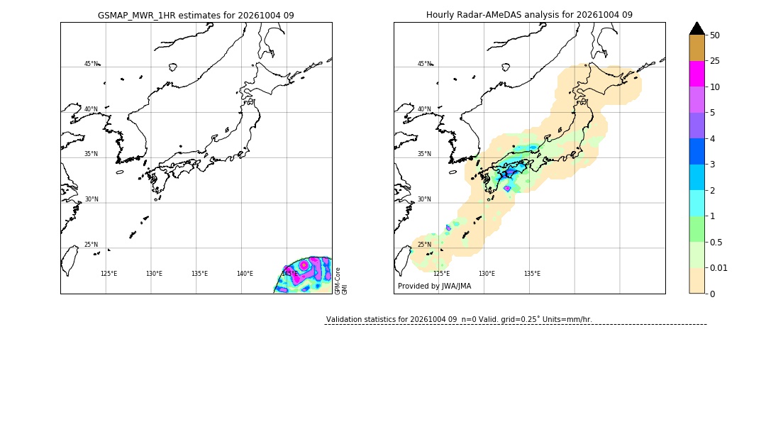 GSMaP MWR validation image. 2026/10/04 09