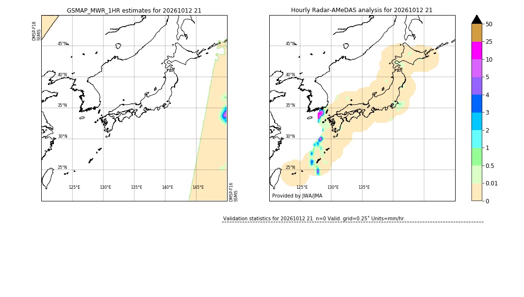 GSMaP MWR validation image. 2026/10/12 21