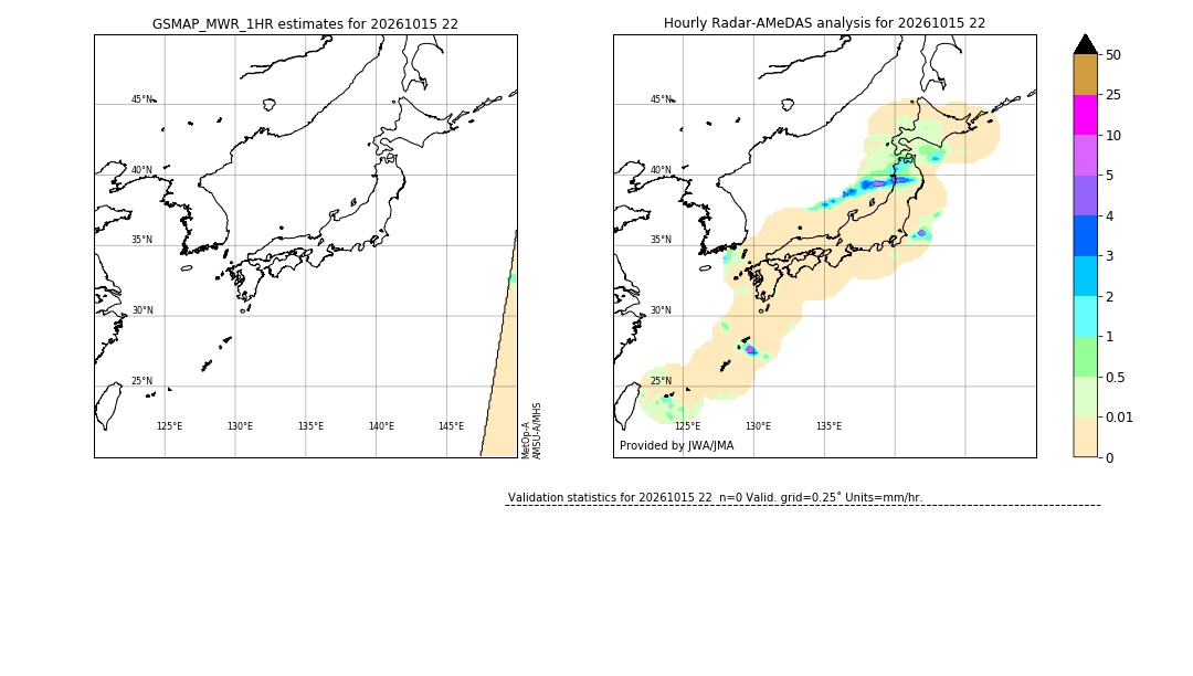 GSMaP MWR validation image. 2026/10/15 22