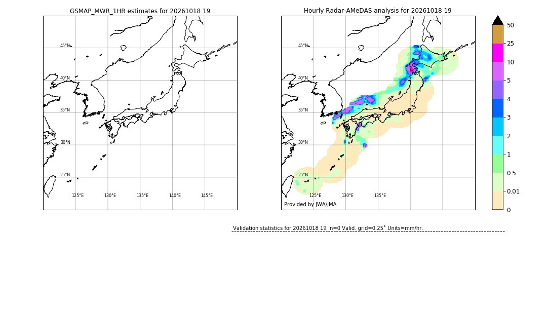 GSMaP MWR validation image. 2026/10/18 19