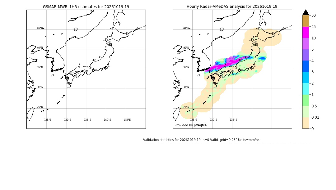GSMaP MWR validation image. 2026/10/19 19