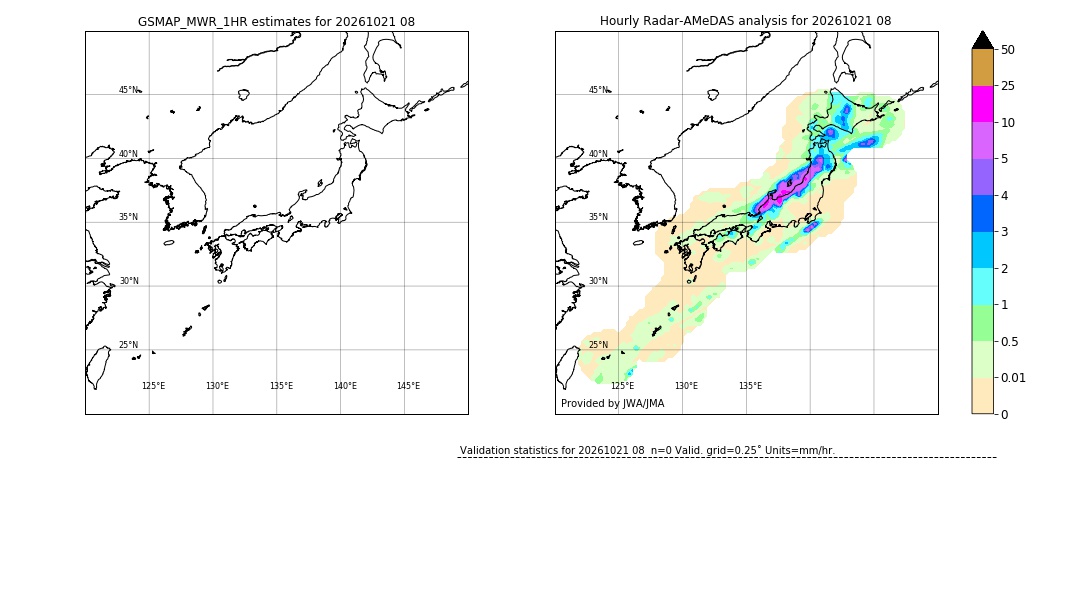 GSMaP MWR validation image. 2026/10/21 08